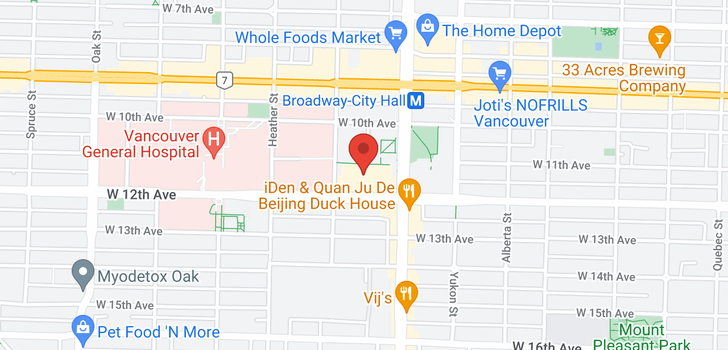 map of 15 555 W 12TH AVENUE